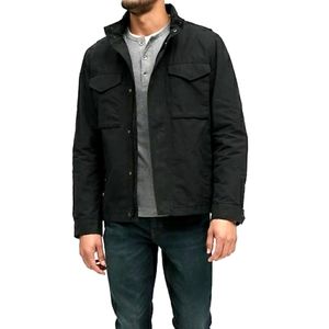 Banana Republic Jacket Mens Black Garment Dye Cotton, sz S